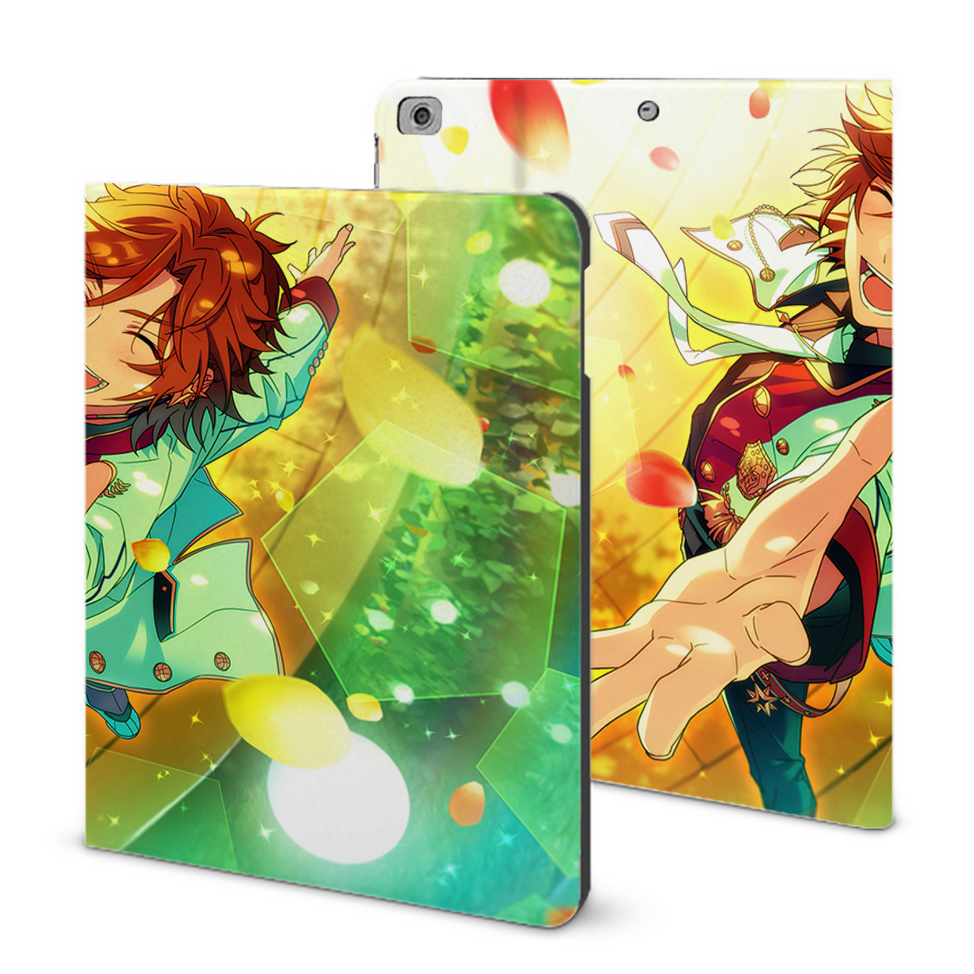 （画像用） あんさんぶるスターズ! Ensemble Stars IPad ケース ブック型 PUレザー TPU 耐衝撃 軽量 薄型 ペン収納なし 全面保護 IPad 各モデル対応